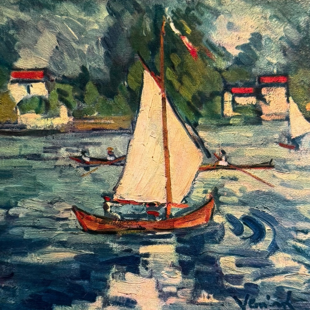 Vintage Vlaminck Art Print of The Seine at Chatou Numbered